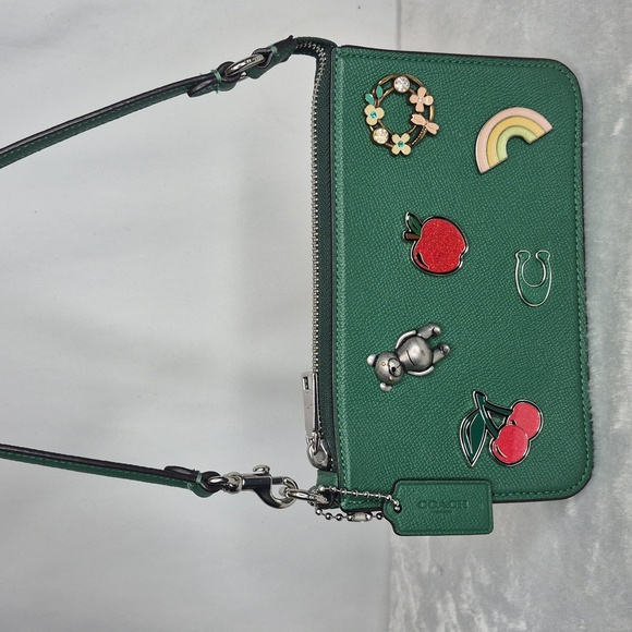 Coach "RARE" Charm Green Shoulder Bag CREED: 8236-CJ1797 - Picture 3 of 17